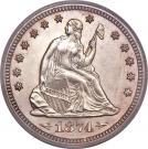 ¼ Dollar "Seated Liberty Quarter" (with motto; with date arrows)