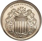 5 Cents "1866 Shield Nickel With Rays" (Pattern)