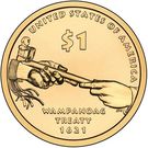 1 Dollar "Native American Dollar" (Wampanoag Treaty)