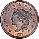 1 Cent "Liberty Head / Matron Head Modified" (Type 2 Young Head)