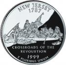 ¼ Dollar "Washington Quarter" (New Jersey - Silver Proof)