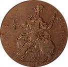 Copper "Mailed Bust Facing Left, Horned Bust"