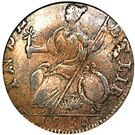 Copper "Mailed Bust Facing Left, Hercules Head"