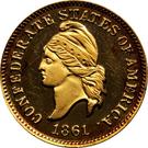 1 Cent (Haseltine Restrike, Gold)