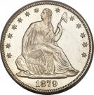 ½ Dollar "Seated Liberty Half Dollar" (without date arrows; with drapery)
