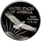 25 Dollars "American Platinum Eagle" (Bullion Coinage)