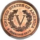 5 Cents "1882 Liberty Nickel without cents" (Pattern)
