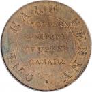 ½ Penny (Post Colonial Issue - Copper Company of Upper Canada)