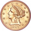 2½ Dollars "Coronet Head - Quarter Eagle"