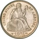 1 Dime "Seated Liberty Dime" (arrows at date)