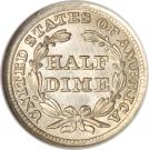 ½ Dime "Seated Liberty Half Dime" (arrows at date)