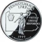 ¼ Dollar "Washington Quarter" (Pennsylvania - Silver Proof)