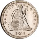 ¼ Dollar "Seated Liberty Quarter" (without motto)