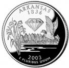 ¼ Dollar "Washington Quarter" (Arkansas - Silver Proof)