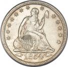 ¼ Dollar "Seated Liberty Quarter" (without motto, with date arrows)