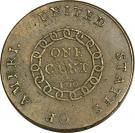 1 Cent "Flowing Hair Cent" (Chain reverse)