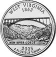 ¼ Dollar "Washington Quarter" (West Virginia)