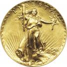 20 Dollars (Saint-Gaudens; Roman numerals, no motto, ultra high relief)