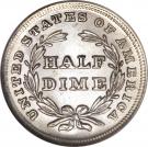 ½ Dime "Seated Liberty Half Dime" (without stars)