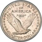 ¼ Dollar "Standing Liberty Quarter" (No Stars Below Eagle; Variety 1)