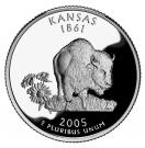 ¼ Dollar "Washington Quarter" (Kansas - Silver Proof)