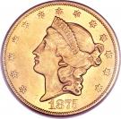20 Dollars "Liberty Head - Double Eagle" (with motto "TWENTY D.")