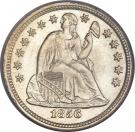 1 Dime "Seated Liberty Dime" (with stars, no arrows)