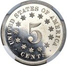 5 Cents "1866 Shield Nickel Without Rays" ( Pattern)