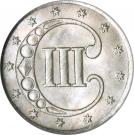 3 Cents (type 1 - no lines bordering star)