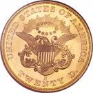 20 Dollars "Liberty Head - Double Eagle" (without motto "TWENTY D.")