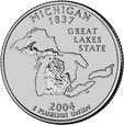 ¼ Dollar "Washington Quarter" (Michigan)