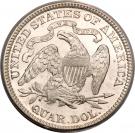 ¼ Dollar "Seated Liberty Quarter" (with motto, w/o date arrows)
