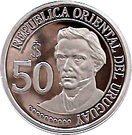 50 Pesos Uruguayos  (Independence - Silver Trial Strike)