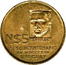 5 Nuevos Pesos (José Artigas)