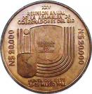 20 000 Nuevos Pesos (Gold coinage and BID Meeting; Piedfort issue)