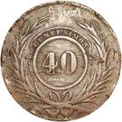 40 Centésimos de Real (Sol de Cabellera)
