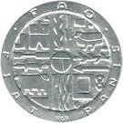 1000 Pesos (FAO; Counterstamp "Banco Central del Uruguay")