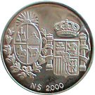 2000 Nuevos Pesos (Visit of Spanish King & Queen)