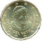 20 Euro Cent - Benedictus XVI (1st map)