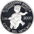 2000 Lire - Ioannes Pavlvs II (Bimillenary of the birth of Jesus)