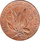 5 Centesimi - Pivs XI (Jubilee)