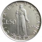 50 Lire - Pivs XII