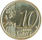 10 Euro Cent - Benedictus XVI (2nd Map)