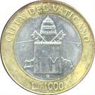 1000 Lire - Ioannes Pavlvs II (Meeting with Bartholomew I)