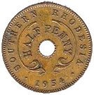 ½ Penny - Elizabeth II