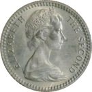 6 Pence / 5 Cents - Elizabeth II (2nd portrait)