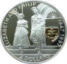 2 Dollars - Elizabeth II (Golden Wedding)