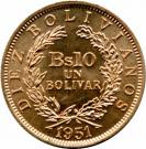 10 Bolivianos / 1 Bolivar