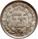 ½ Boliviano / 50 Centavos