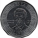 2 Bolivianos (Eduardo Abaroa)